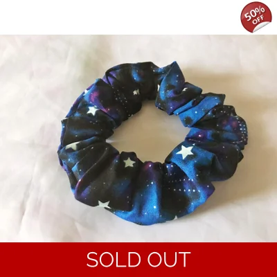 Stars Scrunchie Handmade Cotton Fabric, Yorkshire