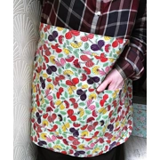 Floral Cotton Half Apron: Handmade Three-Pocket Pinny, Yorkshire