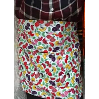 Floral Cotton Half Apron: Handmade Three-Pocket Pinny, Yorkshire
