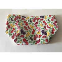 White Floral fabric storage box, cotton basket, storage caddy handmade in Yorkshire
