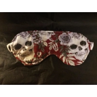 Halloween Gothic Red Skulls Make Up Brush Roll Storage, Skull Goth Cotton Fabric Brush Organiser, Le