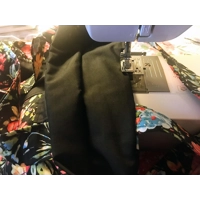 Black Floral Patchwork Cotton Shoulder Bag: Handmade Eco-Friendly Lined Tote Bag