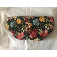 Black Floral Fabric Storage Box: Black Cotton Basket