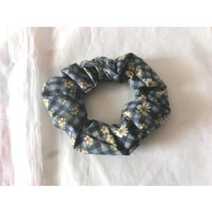 Scrunchie Blue Floral Women Hair Accessories, Blue Roses Scrunchie