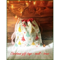 Christmas Gift Bags - Eco-Friendly Reusable Fabric Drawstring Bag,  Handmade Yorkshire