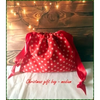 Christmas Trees Gift Bags - Drawstring Reusable Fabric Gift Bags, Medium and Large Eco-Friendly Line
