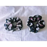 Pink Rainbow Cotton Headband & Scrunchie Set - Handmade Hair Accessories