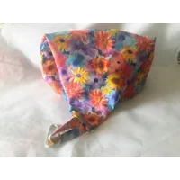 Yellow Floral Cotton Peg Bag, Lined Storage Bag for Pegs, handmade in Yorkshire