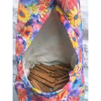 Yellow Floral Cotton Peg Bag, Lined Storage Bag for Pegs, handmade in Yorkshire