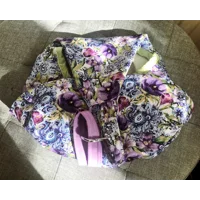 Lilac Floral Wigwam Peg Bag, Lined Cotton Storage Bag for Pegs, handmade in Yorkshire