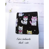 Black Cats Fabric Corner Bookmark