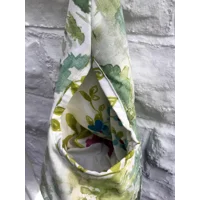 Green Trees cotton Canvas Peg Bag, Lined Storage Bag for Pegs, handmade in Yorkshire