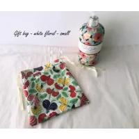 White Gift Bags, Lined Drawstring Reusable Fabric Bags, Eco-Friendly Cotton Bag, Handmade Yorkshire
