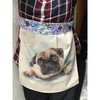 Pug Dog Apron, Kitchen & Garden Lined Apron