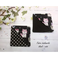 Black Cats Fabric Corner Bookmark