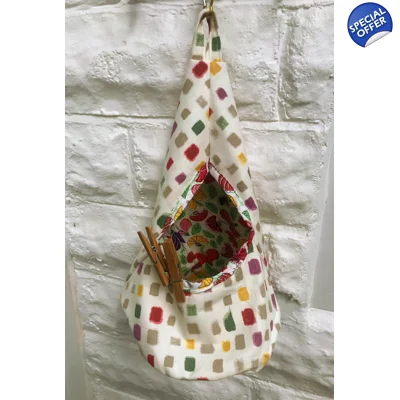 Lined Peg Bag ,Wigwam Laundry Bag, handmade in Yorkshire