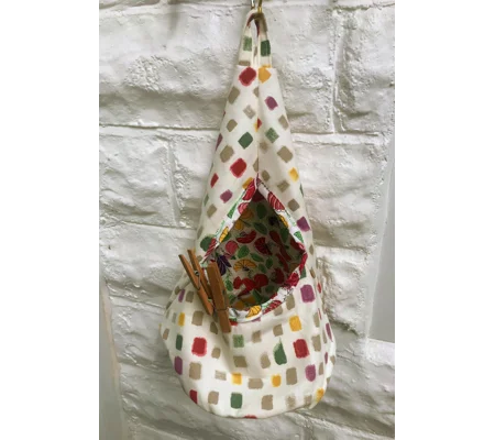 Lined Peg Bag ,Wigwam Laundry Bag, handmade in Yorkshire