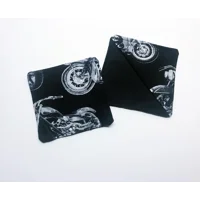 Black Motorbike Corner Bookmark - Cotton Fabric Biker Bookmark