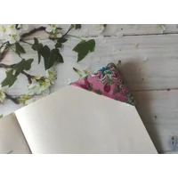 Fabric Bookmark, Pink & Blue, Green, Yellow, Handmade
