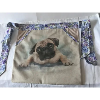 Pug Dog Apron, Kitchen & Garden Lined Apron