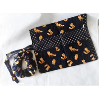Fox Scrunchie, Handmade Cotton Fabric Pencil Case, Back to School