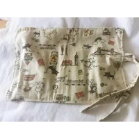 Cats on Holiday Pencil Roll, Back To School, handmade in Yorkshire