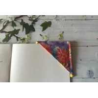 Fabric Bookmark, Pink & Blue, Green, Yellow, Handmade