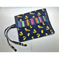 Fox Scrunchie, Handmade Cotton Fabric Pencil Case, Back to School