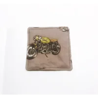 Motorcycle Corner Bookmark - Brown Fabric Biker Bookmark – Small Gift for Him