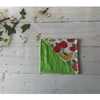 Fabric Bookmark, Pink & Blue, Green, Yellow, Handmade