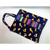 Fox Scrunchie, Handmade Cotton Fabric Pencil Case, Back to School