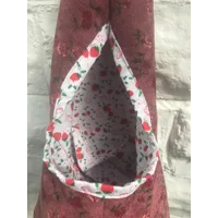Roses Peg Bag, Cotton Storage Bag for Pegs, handmade in Yorkshire