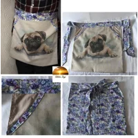Pug Dog Apron, Kitchen & Garden Lined Apron