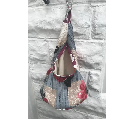 Poppies Linen Peg Bag, Lined Storage Bag for Pegs, handmade in Yorkshire