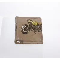 Motorcycle Corner Bookmark - Brown Fabric Biker Bookmark – Small Gift for Him