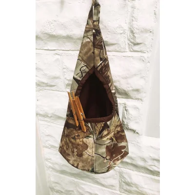 Tree Peg Bag, Cotton Canvas Brown Lined Storage Bag for Pe..