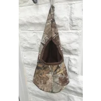 Tree Peg Bag, Cotton Canvas Brown Lined Storage Bag for Pegs, handmade in Yorkshire