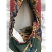 Kilim Peg Bag, Lined Cotton Storage for Pegs, Clothespin Bag handmade in Yorkshire