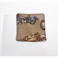 Motorcycle Corner Bookmark - Brown Fabric Biker Bookmark – Small Gift for Him