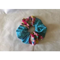 Patchwork Scrunchies, Eco Friendly Hair Accessories Pink, Blue, Yellow, Black Floral Polka Dot Scrun