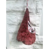 Roses Peg Bag, Cotton Storage Bag for Pegs, handmade in Yorkshire