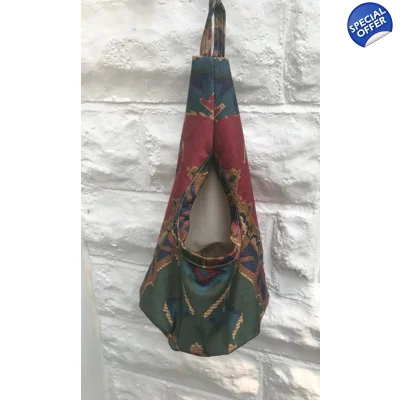 Kilim Peg Bag, Lined Cotton Storage for Pegs, Clothespin B..