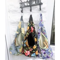 Blue Floral Peg Bag, Wigwam Cotton Storage Bag for Pegs, handmade in Yorkshire