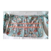 Floral Cotton Apron, Six Pockets, Handmade Gardening Craft Pinny