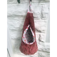 Roses Peg Bag, Cotton Storage Bag for Pegs, handmade in Yorkshire