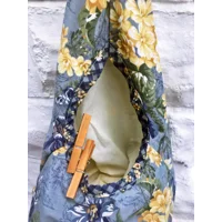 Blue Floral Peg Bag, Wigwam Cotton Storage Bag for Pegs, handmade in Yorkshire