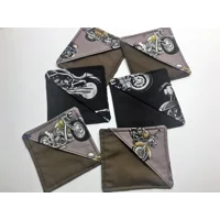 Black Motorbike Corner Bookmark - Cotton Fabric Biker Bookmark