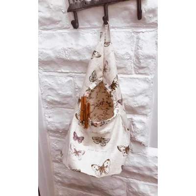 Butterfly Peg Bag, Lined Cotton Storage, Handmade in Yorks..