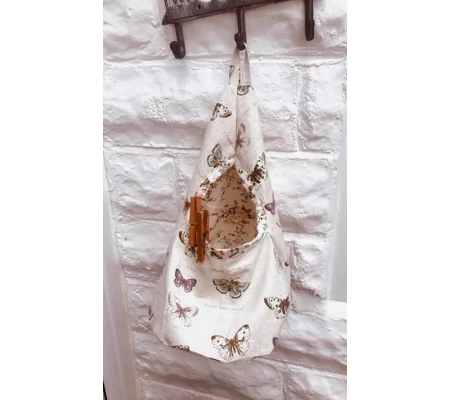 Butterfly Peg Bag, Lined Cotton Storage, Handmade in Yorkshire