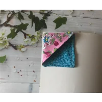 Fabric Bookmark, Pink & Blue, Green, Yellow, Handmade